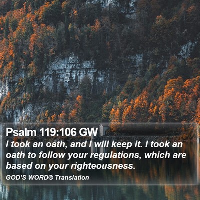 Psalm 119:106 GW Bible Verse Image