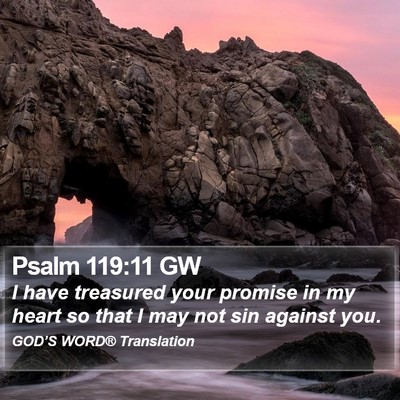 Psalm 119:11 GW Bible Verse Image