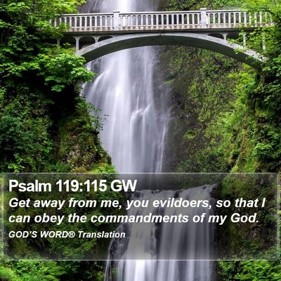 Psalm 119:115 GW Bible Verse Image
