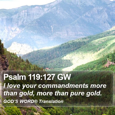 Psalm 119:127 GW Bible Verse Image