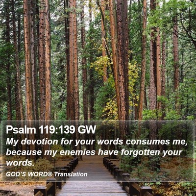 Psalm 119:139 GW Bible Verse Image