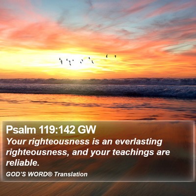 Psalm 119:142 GW Bible Verse Image