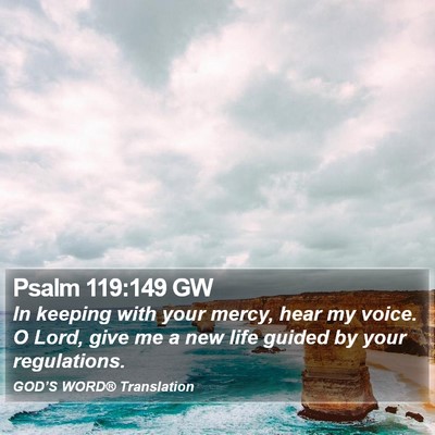 Psalm 119:149 GW Bible Verse Image