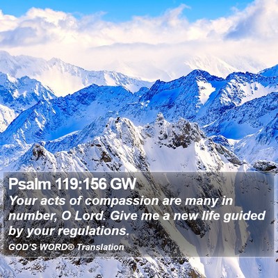 Psalm 119:156 GW Bible Verse Image