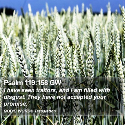 Psalm 119:158 GW Bible Verse Image