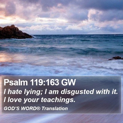Psalm 119:163 GW Bible Verse Image