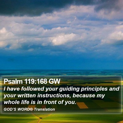 Psalm 119:168 GW Bible Verse Image