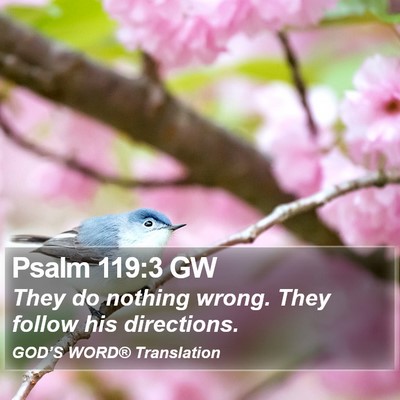 Psalm 119:3 GW Bible Verse Image