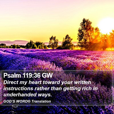 Psalm 119:36 GW Bible Verse Image