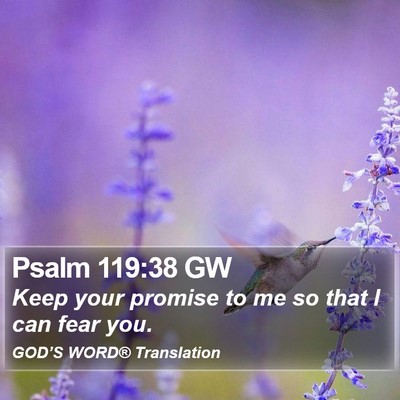 Psalm 119:38 GW Bible Verse Image