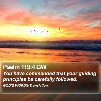 Psalm 119:4 GW Bible Verse Image