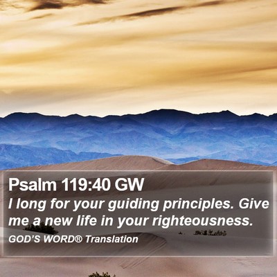 Psalm 119:40 GW Bible Verse Image
