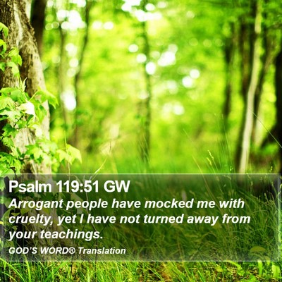 Psalm 119:51 GW Bible Verse Image