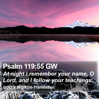 Psalm 119:55 GW Bible Verse Image