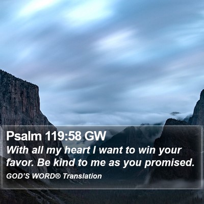 Psalm 119:58 GW Bible Verse Image