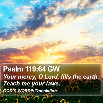 Psalm 119:64 GW Bible Verse Image