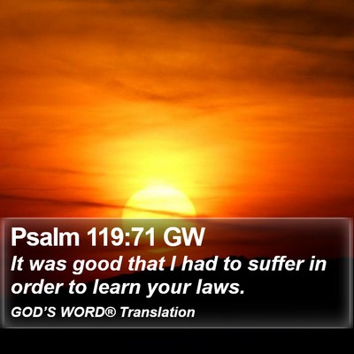 Psalm 119:71 GW Bible Verse Image