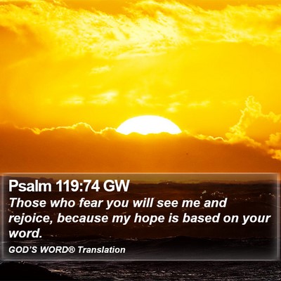 Psalm 119:74 GW Bible Verse Image