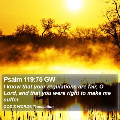 Psalm 119:75 GW Bible Verse Image