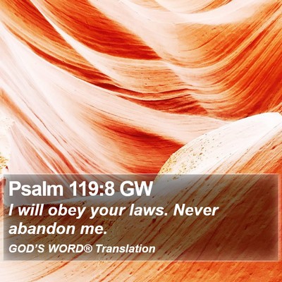 Psalm 119:8 GW Bible Verse Image