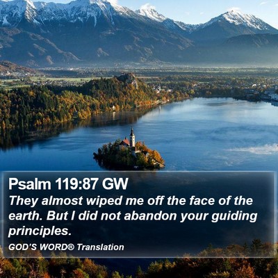 Psalm 119:87 GW Bible Verse Image