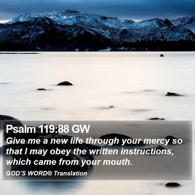 Psalm 119:88 GW Bible Verse Image