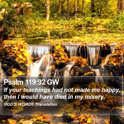 Psalm 119:92 GW Bible Verse Image