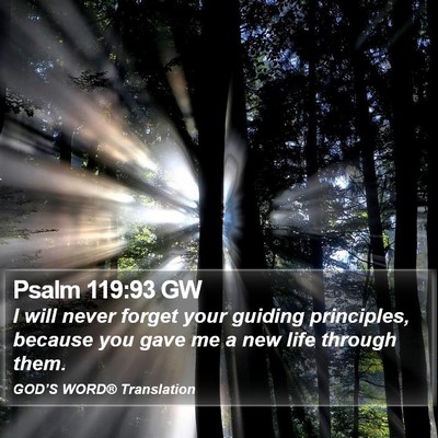Psalm 119:93 GW Bible Verse Image