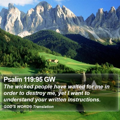Psalm 119:95 GW Bible Verse Image