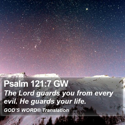 Psalm 121:7 GW Bible Verse Image