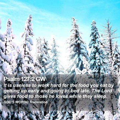 Psalm 127:2 GW Bible Verse Image