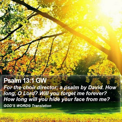Psalm 13:1 GW Bible Verse Image