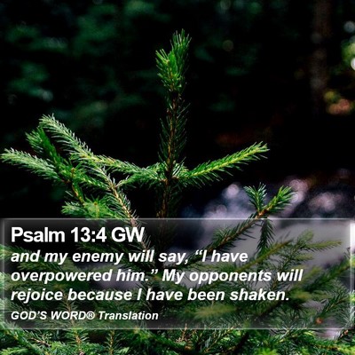 Psalm 13:4 GW Bible Verse Image