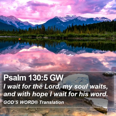 Psalm 130:5 GW Bible Verse Image