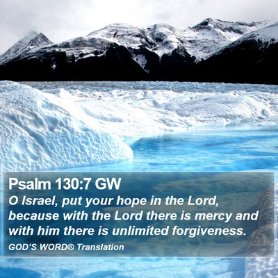 Psalm 130:7 GW Bible Verse Image