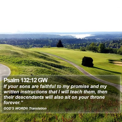Psalm 132:12 GW Bible Verse Image