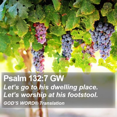 Psalm 132:7 GW Bible Verse Image