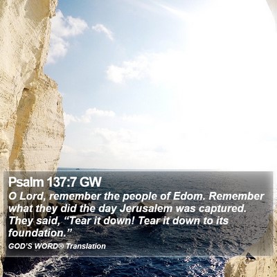 Psalm 137:7 GW Bible Verse Image