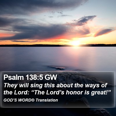 Psalm 138:5 GW Bible Verse Image