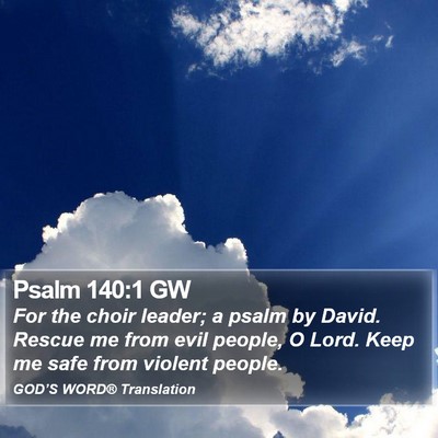 Psalm 140:1 GW Bible Verse Image