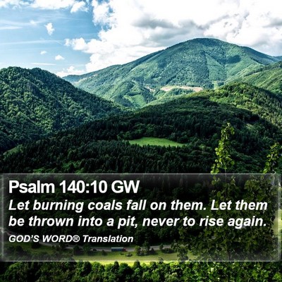 Psalm 140:10 GW Bible Verse Image