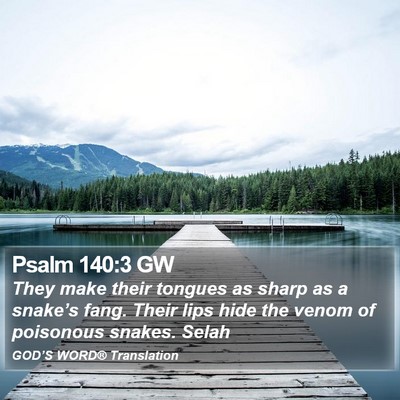 Psalm 140:3 GW Bible Verse Image