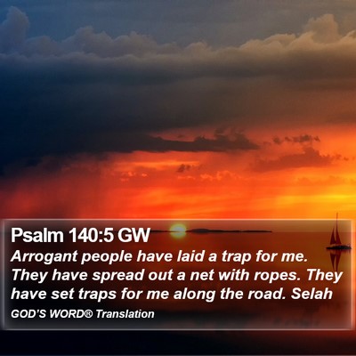Psalm 140:5 GW Bible Verse Image