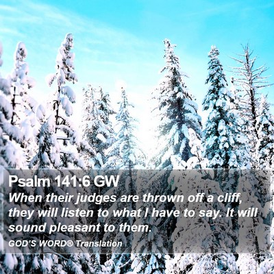 Psalm 141:6 GW Bible Verse Image