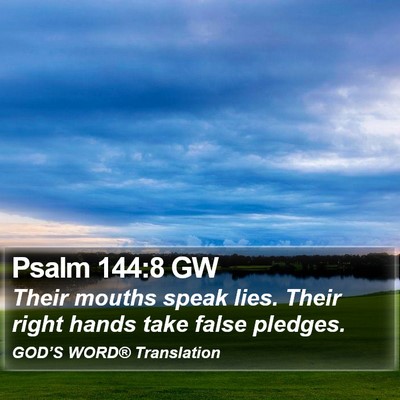 Psalm 144:8 GW Bible Verse Image