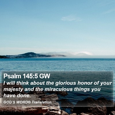 Psalm 145:5 GW Bible Verse Image