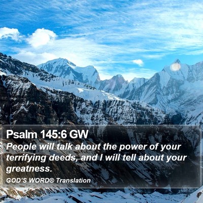 Psalm 145:6 GW Bible Verse Image