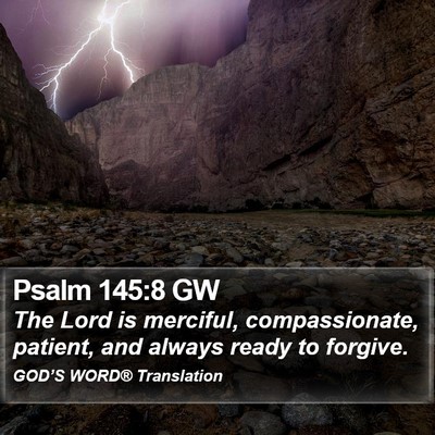 Psalm 145:8 GW Bible Verse Image