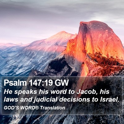 Psalm 147:19 GW Bible Verse Image