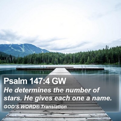 Psalm 147:4 GW Bible Verse Image